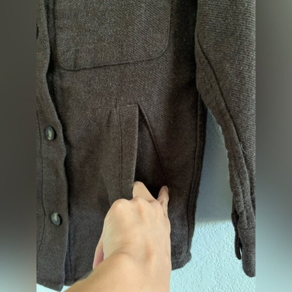Everlane Women's Size XXS Shacket  Oversized Shirt Jacket Heather Brown - Picture 3 of 10